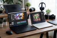 Ilustrasi: Duo laptop AI Asus ProArt P16 & P14 rilis di Indonesia. Andalkan Nvidia RTX Spark untuk edit video 12K & render 3D lokal.(poto: AI).