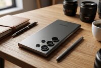 Modul kamera canggih Samsung Galaxy S26 Ultra siap dukung kreasi konten visual harian dengan detail foto maksimal.(poto: AI).
