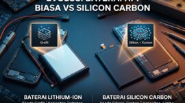 Ilustrasi:Simak beda baterai Silicon Carbon vs Lithium-ion biasa di HP: kapasitas jauh lebih jumbo, tapi bodi tetap tipis!(poto: AI).