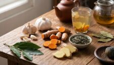 Deretan rempah herbal alami seperti kunyit, jahe, bawang putih, dan daun salam yang ampuh menurunkan kolesterol.