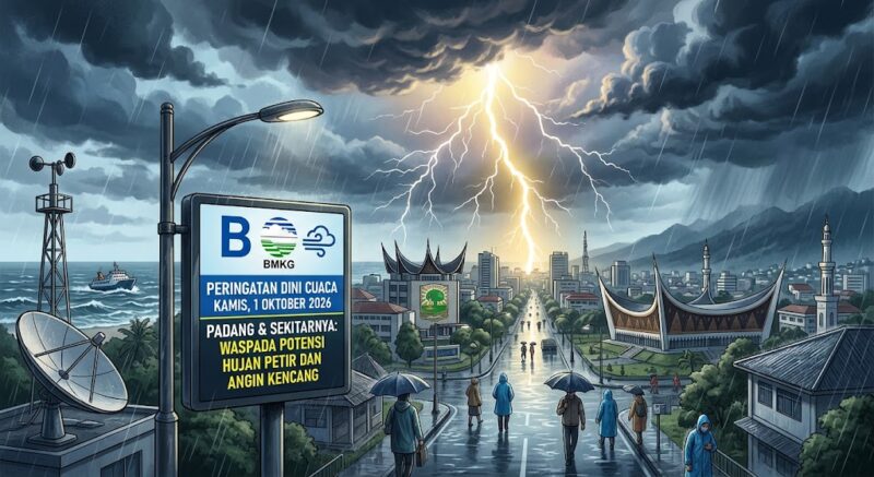 Ilustrasi Cuaca Sumatera Barat.(poto: AI).