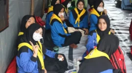 Palang Merah Indonesia Kota Padang menggelar ajang edukatif bertajuk Galang Kreativitas Relawan PMI di Lapangan Apeksi, Kompleks Perkantoran Balai Kota Padang, Aie Pacah, Sabtu (17/10/2026).(poto: padangkita.com).